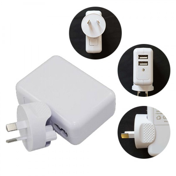 Astrotek USB Travel Wall Charger Power Adapter AU Plug 2A 220V 2x Ports White