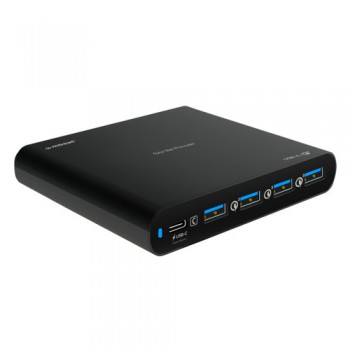 Mbeat MB-CHGR-PD80 Gorilla Power 80W USB-C Power (PD 2.0) and 4 USB-A Quick Charge 3.0 Compact Charger