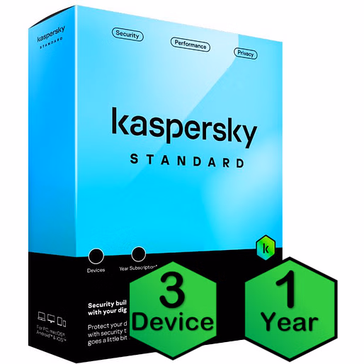 Kaspersky Standard Physical Card 3 Device 1 Account 1 Year