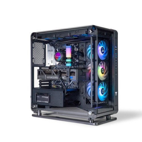 Thermaltake Gaming System Core Xtreme V2 – AMD 9800X 3D/ RTX 5080/ X870 WIFI / 64GB RGB D5/ Customizable LCD RGB AIO/ Core P6 Black