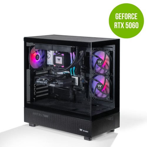 Thermaltake Gaming System Horizon V2 – AMD 7500F / RTX 5060/ B650 WIFI/ 32GB RAM/ View 270 ARGB BLACK