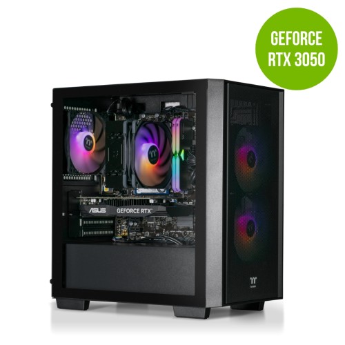 Thermaltake Gaming System Genesis PRO V4 – Intel 12400F / RTX 3050 / B760 WIFI / 16GB RGB RAM / H16 Black