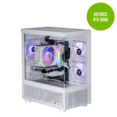 Thermaltake Gaming System Horizon Elite – Intel 14400F / RTX 5060/ B760 WIFI/ 32GB RAM/ View 170 ARGB SNOW